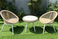 Bàn ghế giả mây QD-2110 dùng cho sân vườn và ban công