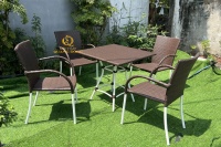 Bàn ghế giả mây QD-2112 kiểu dáng hiện đại