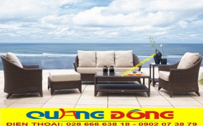 Mẫu ghế sofa bằng nhựa giả mây QD-651 đi vào thị trường tiêu dùng với thiết kế đơn giản, gần gũi với thiên nhiên bằng màu sắc tự nhiên, được nhiều khách hàng yêu thích