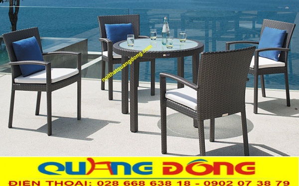 Bàn ghế giả mây QD-2040