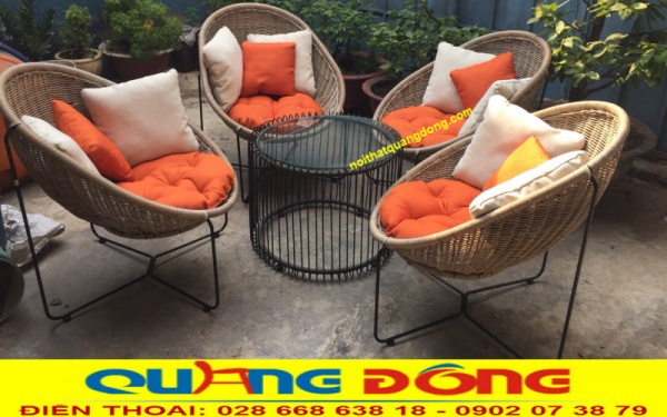 Mẫu ghế giả mây độc lạ 