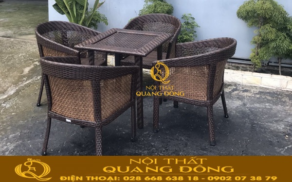 Bàn ghế sân vườn mây nhựa