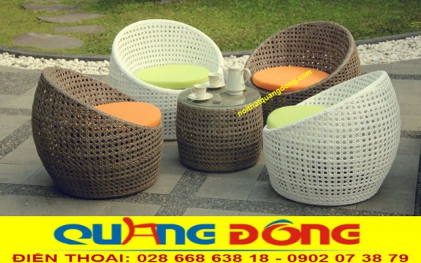 Bàn ghế giả mây đan ghế tròn QD-346 sang trọng, thích hợp cho việc để cả ngoài trời lẫn trong nhà, sản phảm được nhiề khách hàng rất ưa chuộng