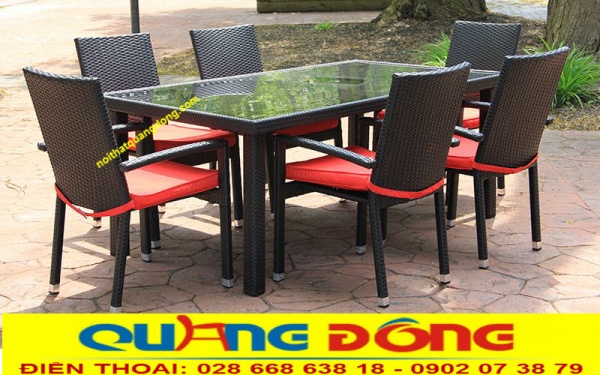 Mẫu bàn ghế ăn đẳng cấp resort, nhà hàng với chất liệu mây nhựa ngoài trời kháng tia UV cực tím