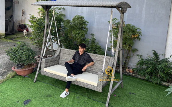 Xích đu giả mây QD-502 cho không gian ngoài trời