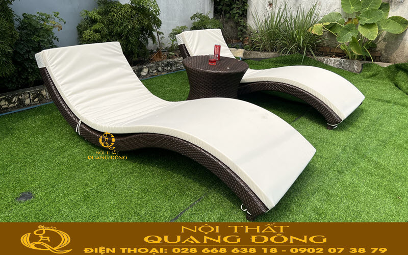 Ghế hồ bơi QD-576 mẫu ghế nằm thư giãn ngoài trời