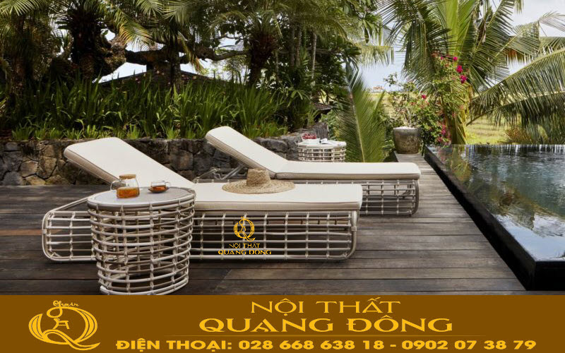Ghế nằm hồ bơi QD - 1253 kiểu dáng hiện đại Ghế nằm hồ bơi QD - 1253 mang nét đẹp sang trọng