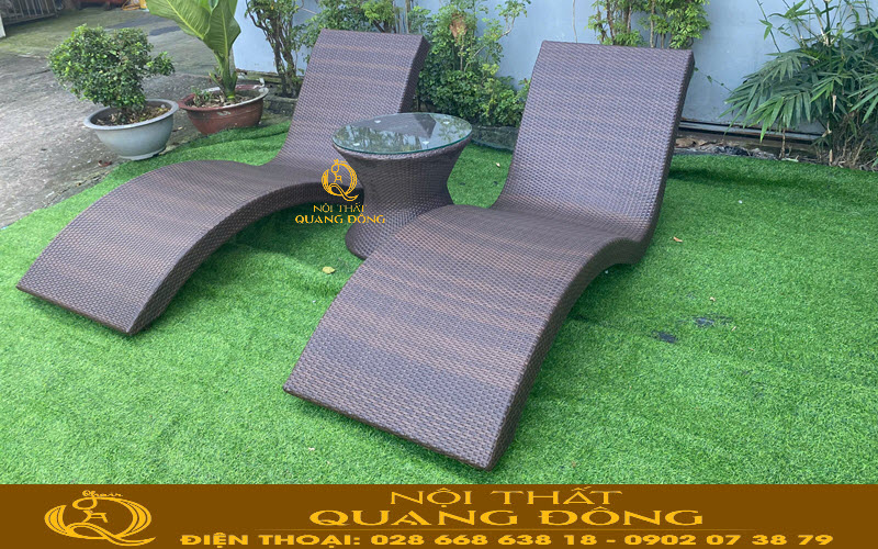 Ghế nằm hồ bơi tạo hình kiểu dáng uốn cong nghệ thuật