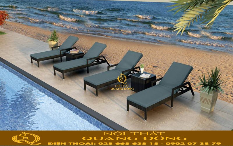 Ghế nằm hồ bơi QD -568 phù hợp ven biển, hồ bơi