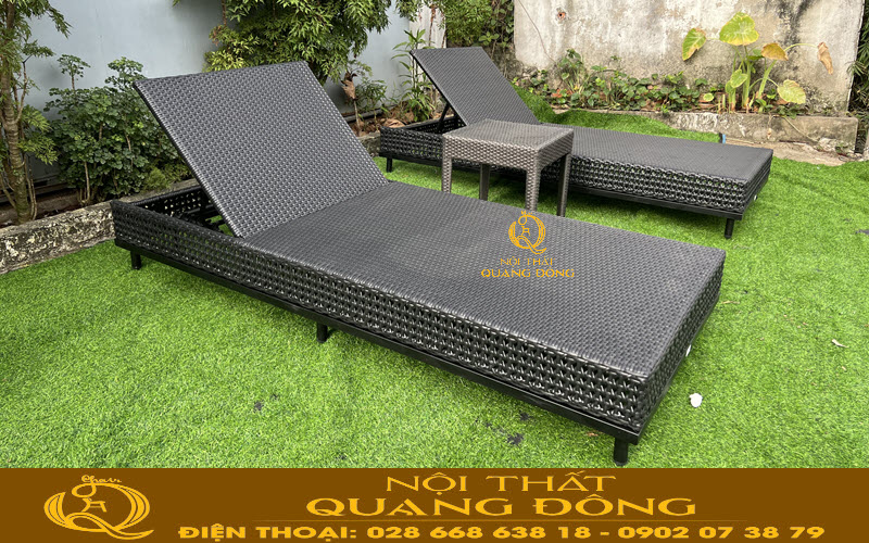 Ghế nằm thư giãn thiết kế không tay rộng thoáng cho người sử dụng