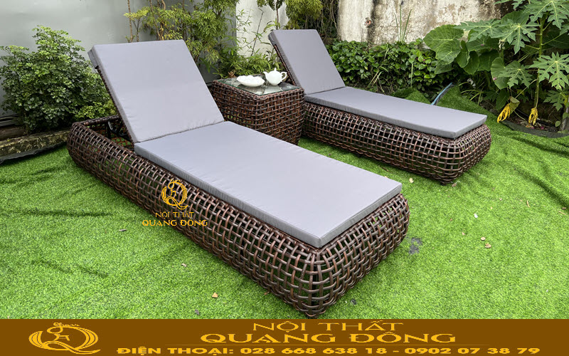 Ghế nằm thư giãn dành cho bể bơi, ven biển với thiết kế không tay