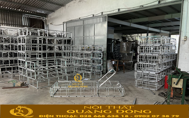 Khung thép sơn tĩnh điện hạn chế gỉ sét, bong tróc
