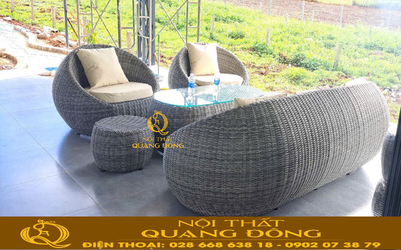 Sofa mây nhựa có tính ứng dụng cao, phù hợp cho mọi không gian