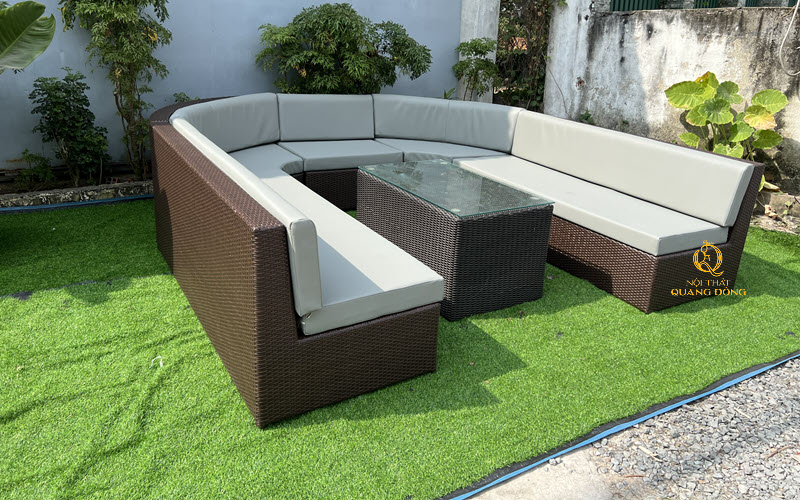 Sofa sử dụng chất liệu cao cấp, chuyên dụng ngoài trời