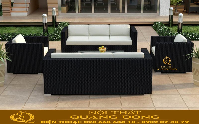 Sofa mây nhựa QD-726| sofa mây nhựa cao cấp và chất lượng