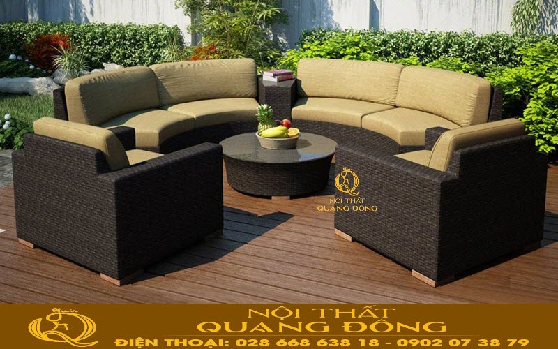 Sofa mây nhựa QD-730| mẫu sofa mây nhựa đẹp và bền