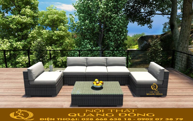 Sofa mây nhựa QD-739 mang nét đẹp hiện đại Sofa mây nhựa QD-739| mẫu sofa mây nhựa cao cấp