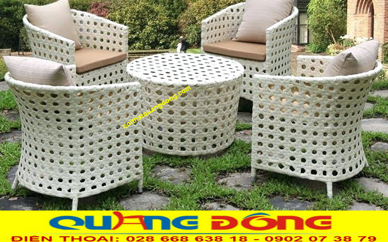 Mẫu ghế sân vườn ngoài trời giả mây