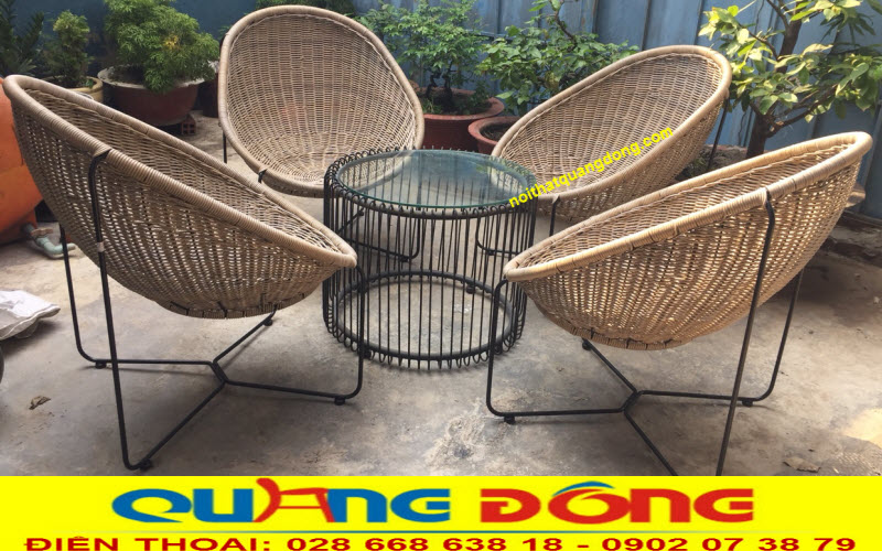 Ghế giả mây sợi tròn