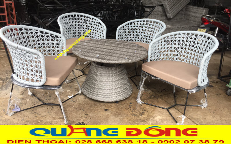 Bàn ghế giả mây QD-2055 