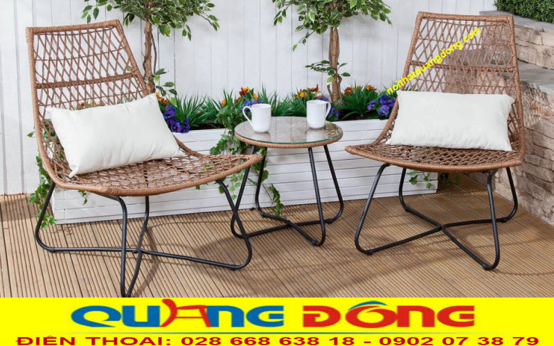 Mẫu ghế ban công giả mây