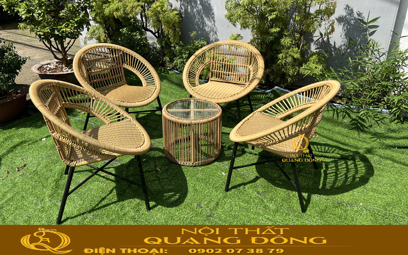 Lựa chọn thông minh khi sử dụng bàn ghế mây nhựa