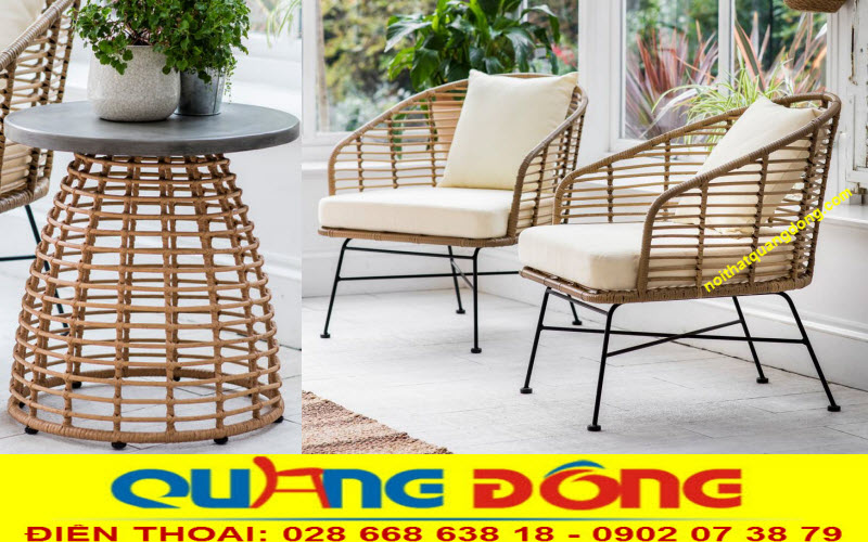 Bàn ghế giả mây, bàn ghế mây nhựa