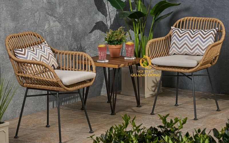 Mẫu bàn ghế giả mây cao cấp dành cho mọi không gian nội ngoại thất