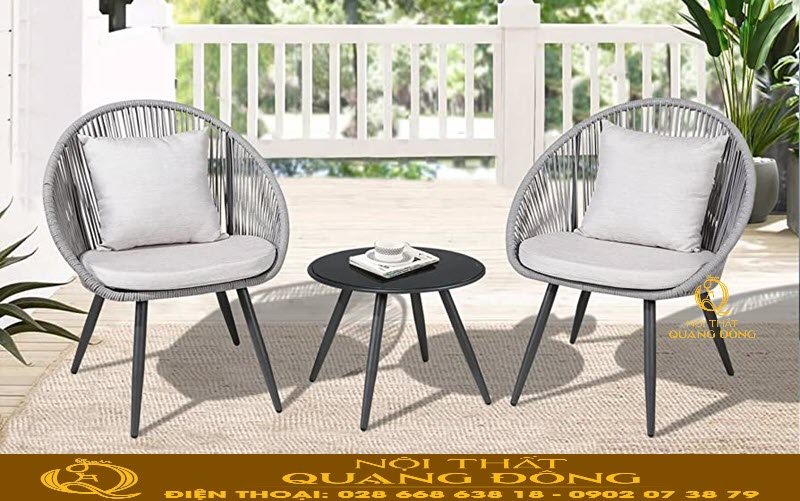 Bàn ghế giả mây QD - 345 