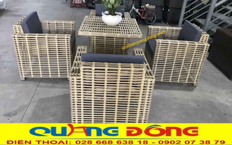 Bàn ghế mây nhựa cao cấp