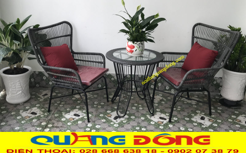 Mẫu ghế giả mây ngoài trời