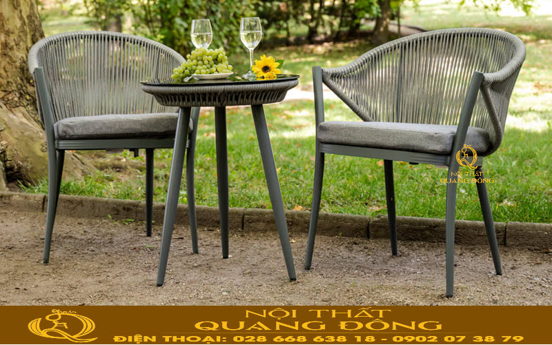 Bàn ghế giả mây QD - 390