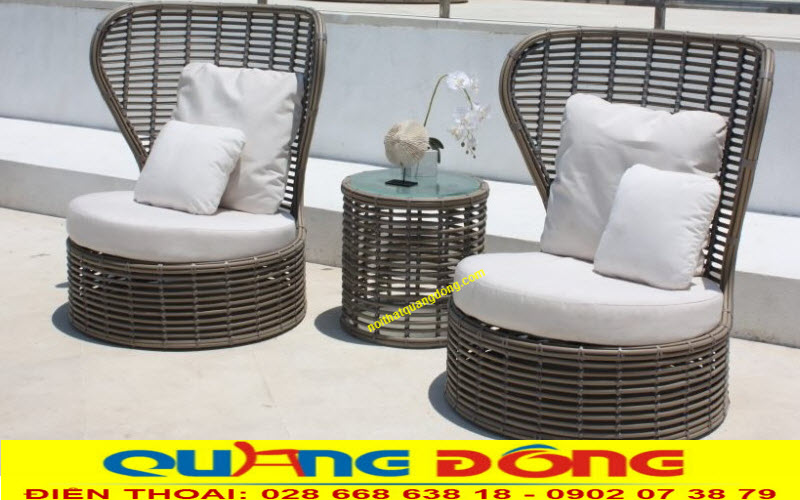 Mẫu ghế giả mây ngoài trời