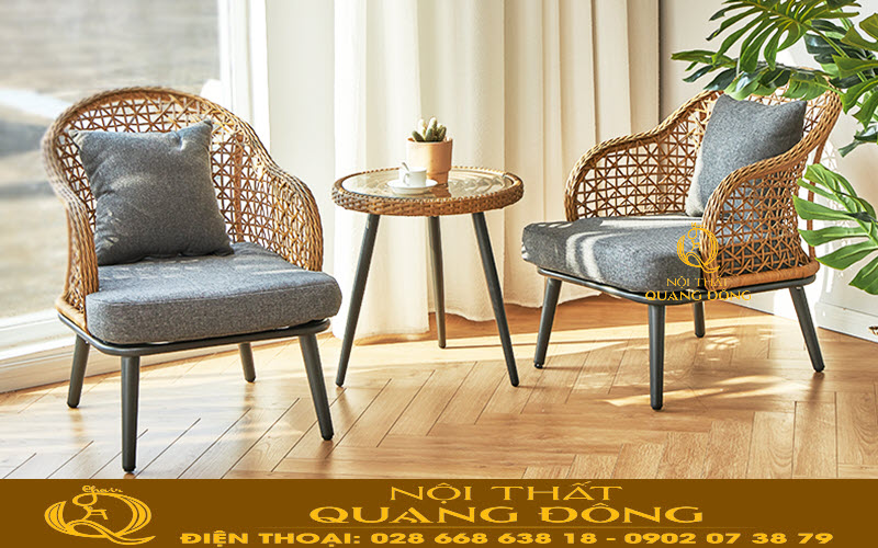 Bàn ghế QD - 309 phù hợp mọi không gian  ngoài trời hay trong nhà