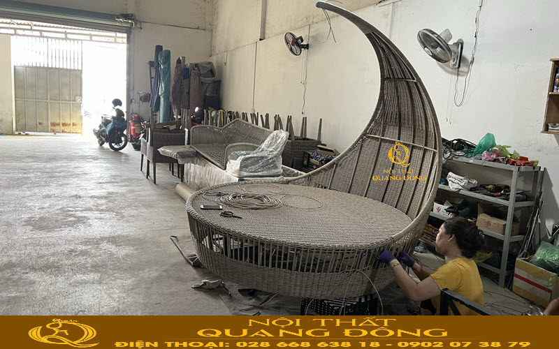 Sợi mây nhựa bền màu, không giòn gãy, mục nát khi sử dụng ngoài trời
