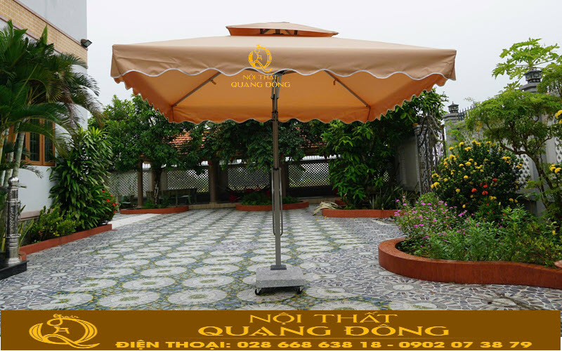 Dù lệch tâm thiết kế không có trụ ở giữa thông thoáng