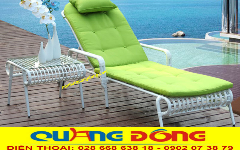Ghế nằm hồ bơi giả mây cao cấp QD-1248