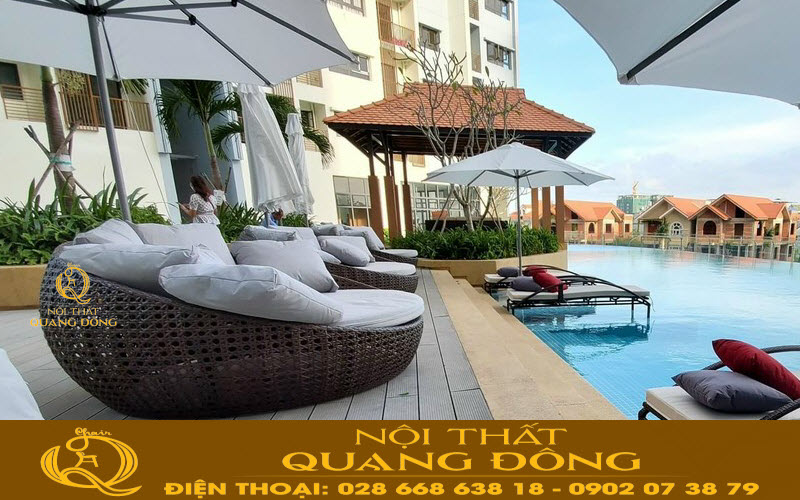 Giường tắm nắng QD-512 nhà sản xuất Nội thất Quang Đông