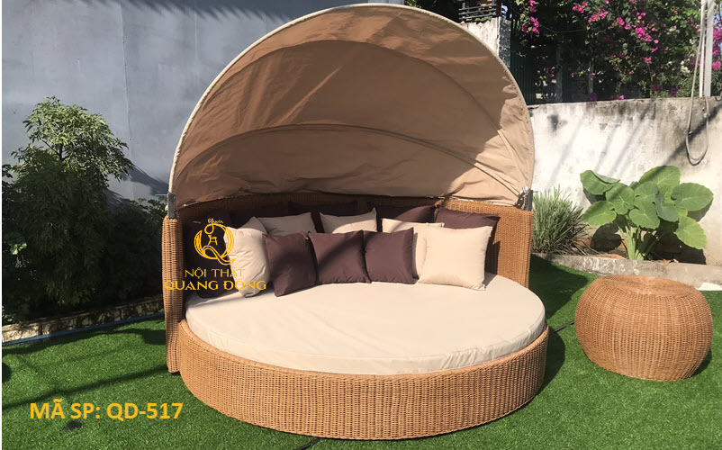 Giường tắm nắng QD-517| mẫu giường tắm nắng cao cấp ngoài trời