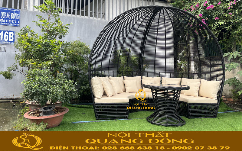 Sofa giả mây bố trí linh hoạt trong mọi không gian