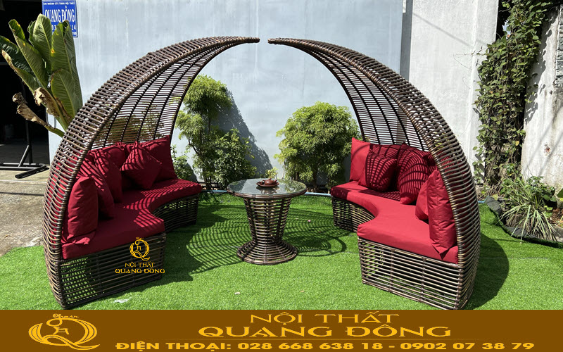Sofa giả mây QD-655 linh hoạt tạo kiểu ấn tượng