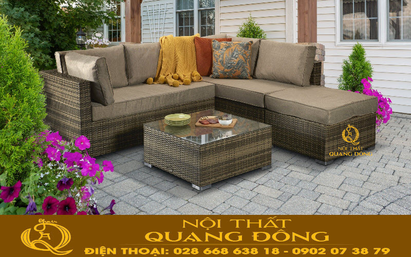 Bộ sofa ngoài trời sân vườn QD-666